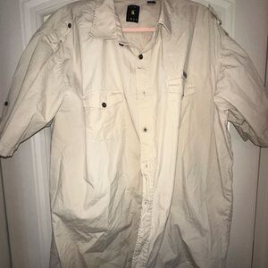 Karl Kani Golf Utility Button Shirt 3X Short Sleeve Beige